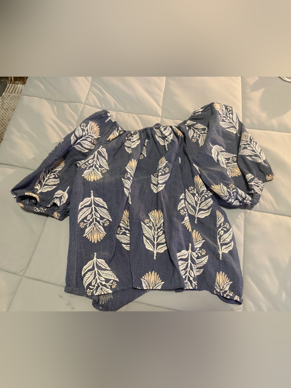 Women’s Navy Floral Print Top